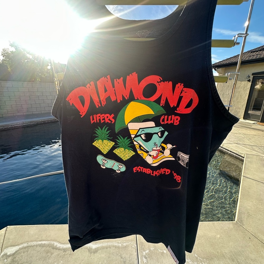 Diamond supply co Tank top Navy Medium